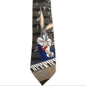 Gold City Handmade Silk Bugs Bunny Tie Musical Piano 